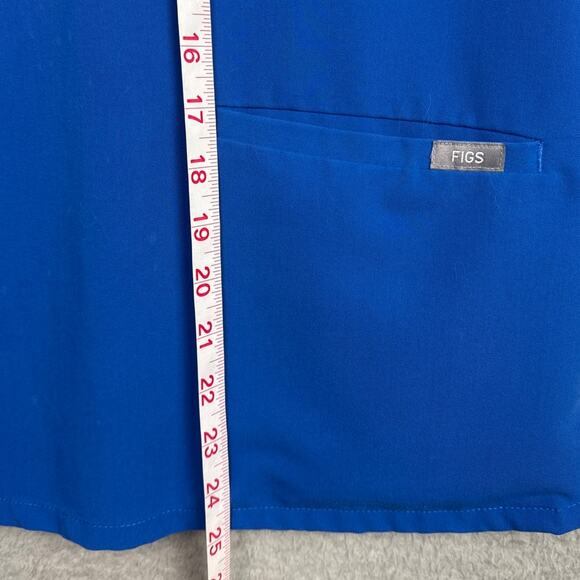 Figs Catarina One Pocket Scrub Top Royal Blue Size Small (FLAW) Healthcare - Picture 4 of 8